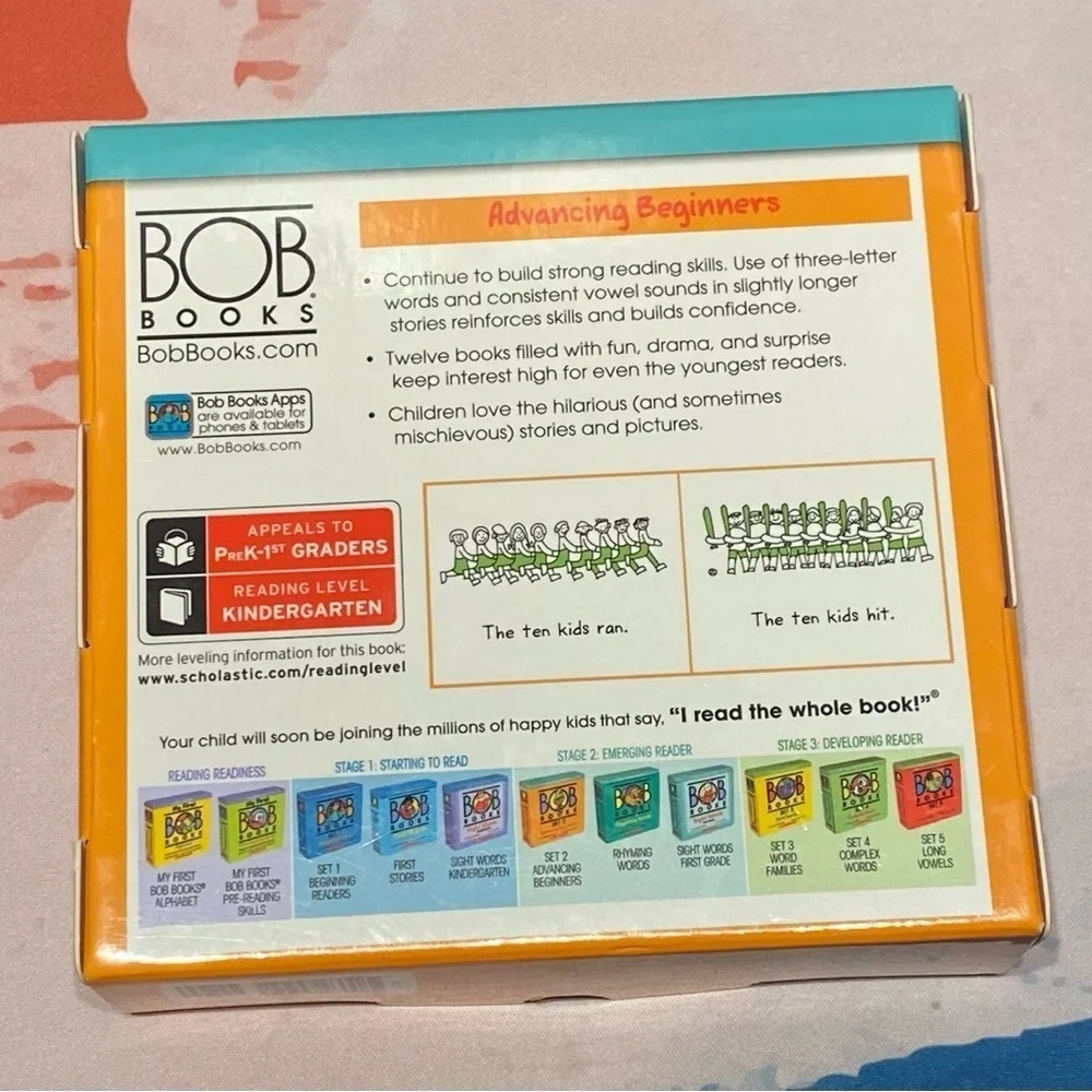 Bob Books: Stage 2 Emerging Readers Advancing Beginners Complete Set- Like New
